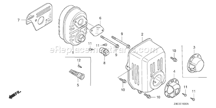 Page L Diagram and Parts List for GX100U Type QAD - VIN# GCAGK-1000001 Honda Engine