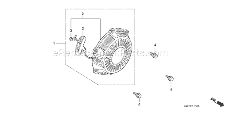 Page O Diagram and Parts List for GX100U Type QAD - VIN# GCAGK-1000001 Honda Engine