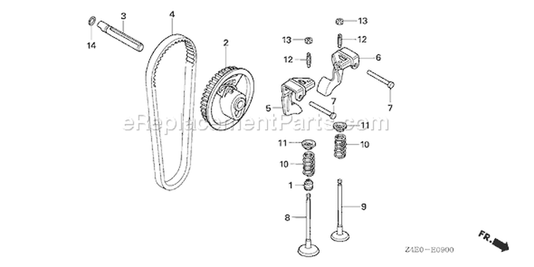 Page B Diagram and Parts List for GX100U Type KRS2 - VIN# GCAGK-1000001 Honda Engine