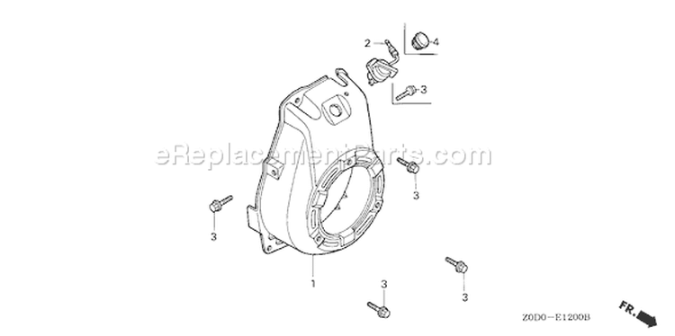 Page H Diagram and Parts List for GX100 Type VA2/B - VIN# GCANM-1300001-9999999 Honda Engine