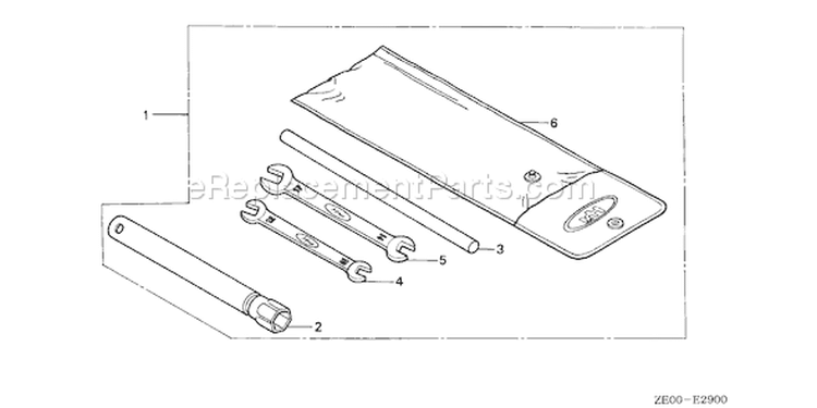 Page Q Diagram and Parts List for GX110 Type DA - VIN# -1000001-2454428 Honda Engine