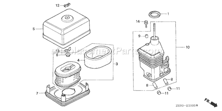 Page A Diagram and Parts List for GX110 Type VA - VIN# -1000001-2454428 Honda Engine