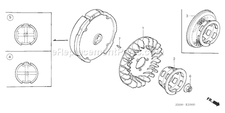 Page J Diagram and Parts List for GX110 Type VA - VIN# -1000001-2454428 Honda Engine