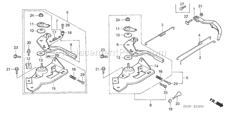 Page D Diagram and Parts List for GX110 Type VA - VIN# -1000001-2454428 Honda Engine