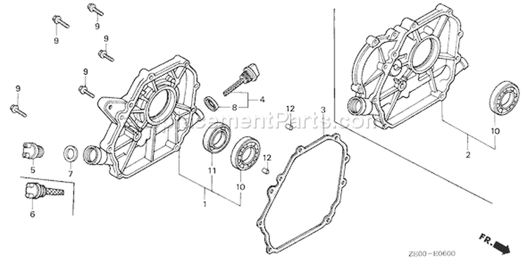 Page E Diagram and Parts List for GX110 Type VA - VIN# -1000001-2454428 Honda Engine