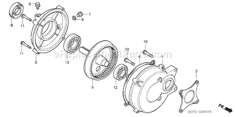 Page Q Diagram and Parts List for GX120K1 Type HT2 - VIN# GC01-2000001-4299999 Honda Engine