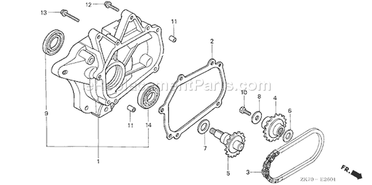 Page S Diagram and Parts List for GX120K1 Type KRS6 - VIN# GC01-4300001-9099999 Honda Engine