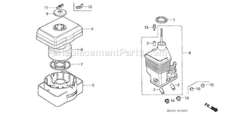 Page A Diagram and Parts List for GX120K1 Type QA2 - VIN# GC01-2000001-4299999 Honda Engine