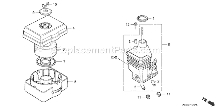 Page C Diagram and Parts List for GX120K1 Type H1 - VIN# GC01-4300001 Honda Engine