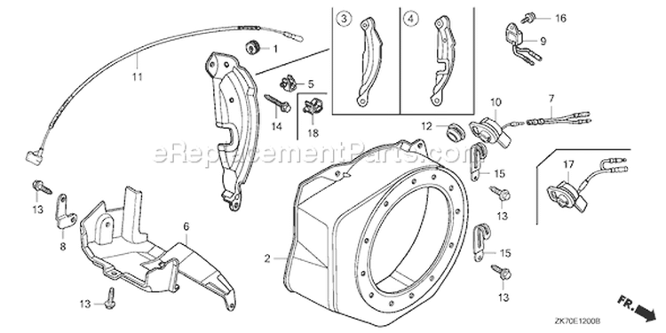 Page I Diagram and Parts List for GX120K1 Type WKT2/A - VIN# GC01-4300001-9099999 Honda Engine