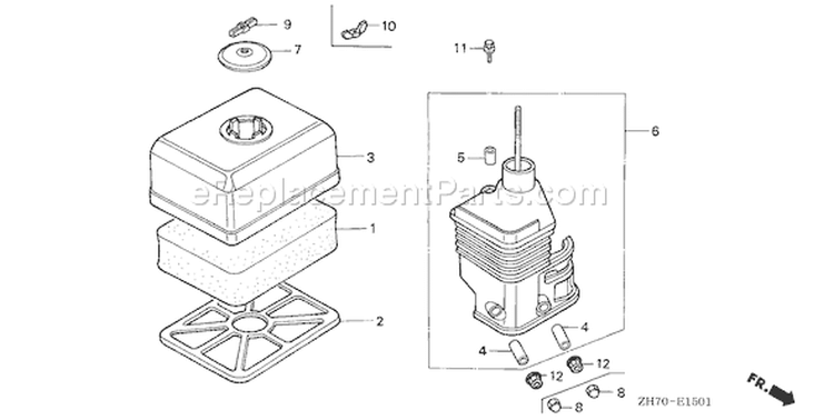 Page A Diagram and Parts List for GX120K1 Type WKT2 - VIN# GC01-2000001-4299999 Honda Engine