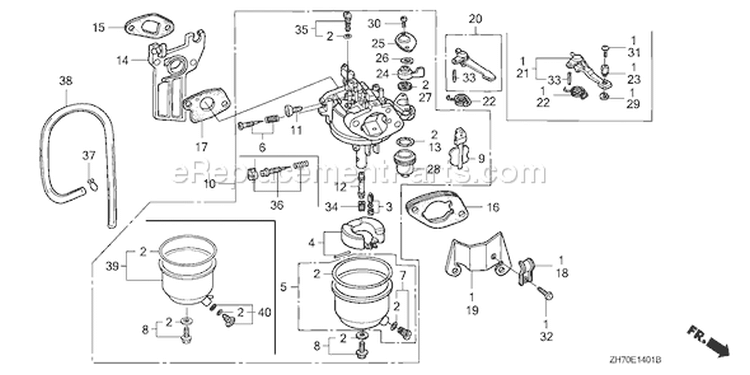 Page C Diagram and Parts List for GX120K1 Type WKT2 - VIN# GC01-2000001-4299999 Honda Engine