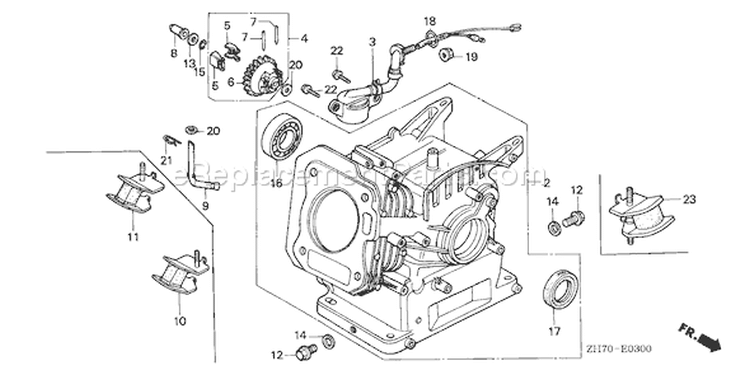 Page G Diagram and Parts List for GX120K1 Type WKT2 - VIN# GC01-2000001-4299999 Honda Engine