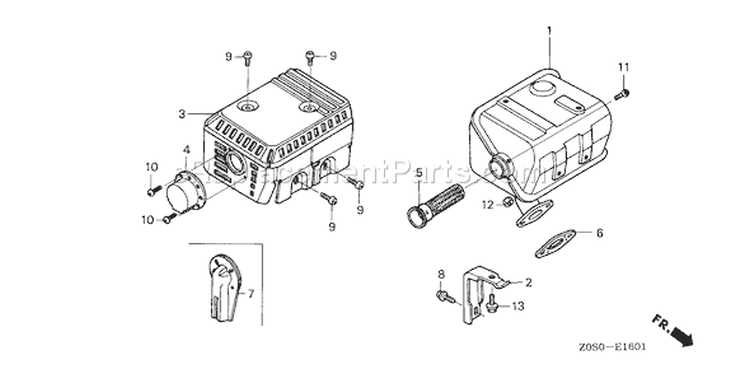 Page N Diagram and Parts List for GX120T1 Type SG24 - VIN# GCAAT-1000001-9999999 Honda Engine