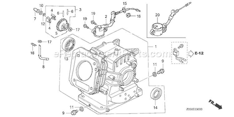 Page G Diagram and Parts List for GX120T1 Type QA2 - VIN# GCAAT-1000001-9999999 Honda Engine