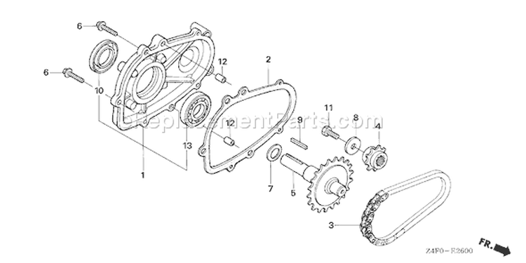 Page S Diagram and Parts List for GX120U1 Type LSJ4 - VIN# GCAHK-1000001 Honda Engine