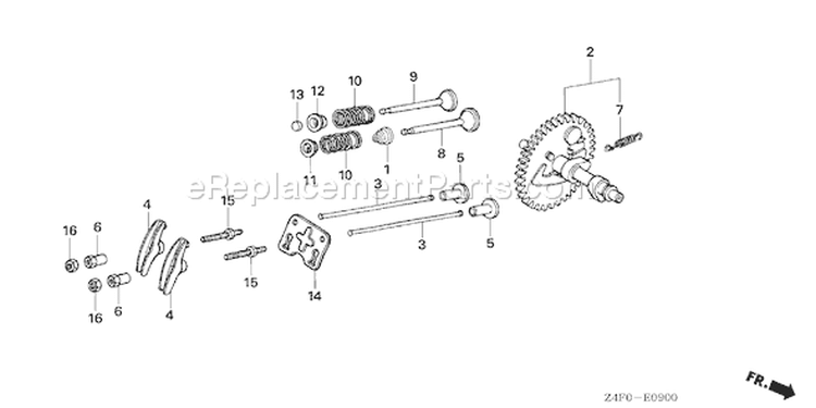 Page B Diagram and Parts List for GX120U1 Type LSJ4 - VIN# GCAHK-1000001 Honda Engine