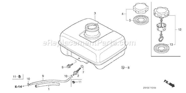Page K Diagram and Parts List for GX120U1 Type SJD2 - VIN# GCAHK-1000001 Honda Engine