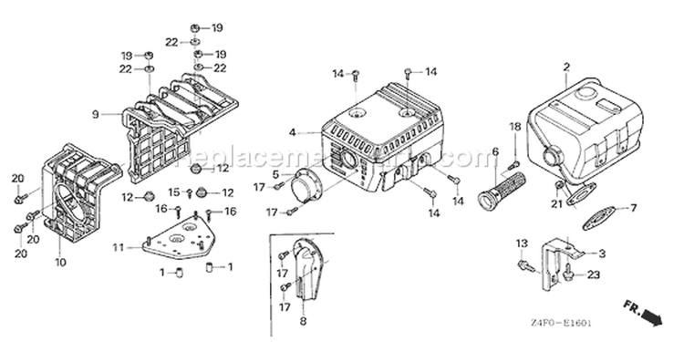 Page N Diagram and Parts List for GX120U1 Type SJD2 - VIN# GCAHK-1000001 Honda Engine