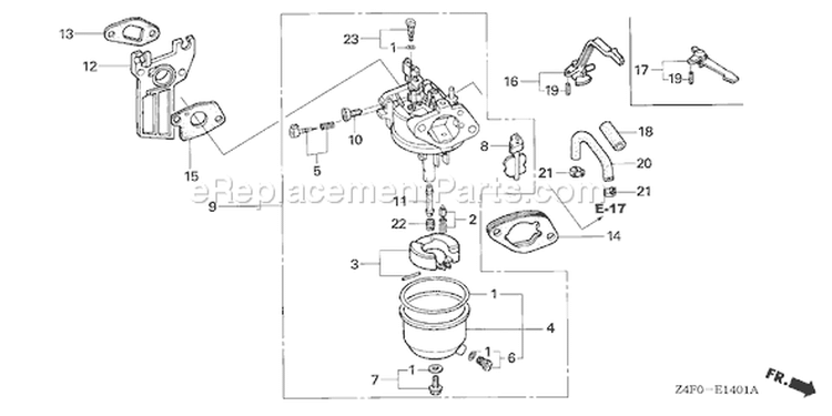 Page C Diagram and Parts List for GX120U1 Type KRA4 - VIN# GCAHK-1000001 Honda Engine