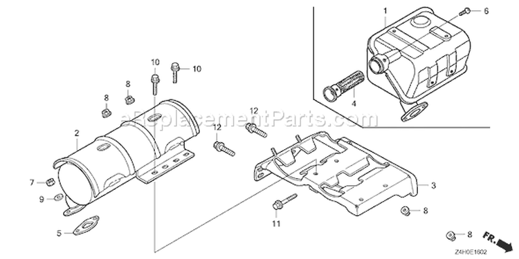 Page N Diagram and Parts List for GX120UT1 Type AR - VIN# GCAGT-1000001 Honda Engine