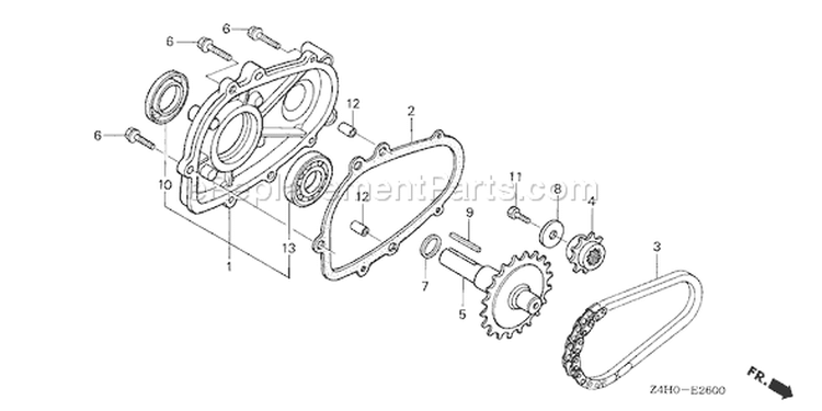 Page T Diagram and Parts List for GX120UT1 Type LSB - VIN# GCAGT-1000001 Honda Engine