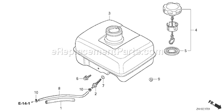 Page K Diagram and Parts List for GX120UT1 Type QJG2 - VIN# GCAGT-1000001 Honda Engine