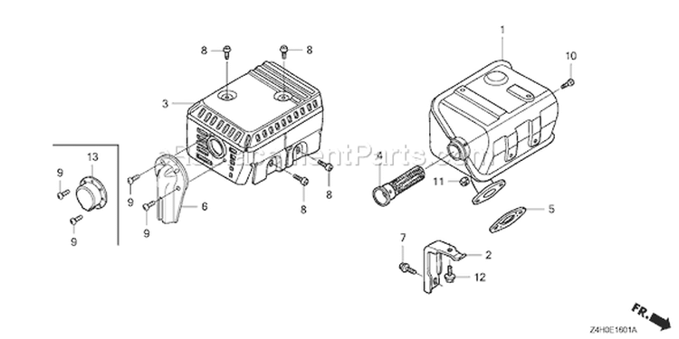 Page N Diagram and Parts List for GX120UT1 Type SG24 - VIN# GCAGT-1000001 Honda Engine