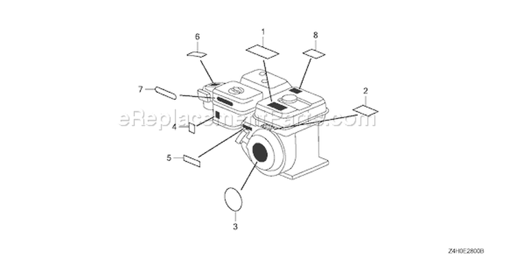 Page M Diagram and Parts List for GX120UT1 Type QXS2 - VIN# GCAGT-1000001 Honda Engine