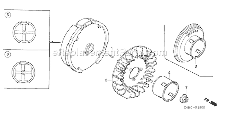Page J Diagram and Parts List for GX120UT1 Type TX26 - VIN# GCAGT-1000001 Honda Engine