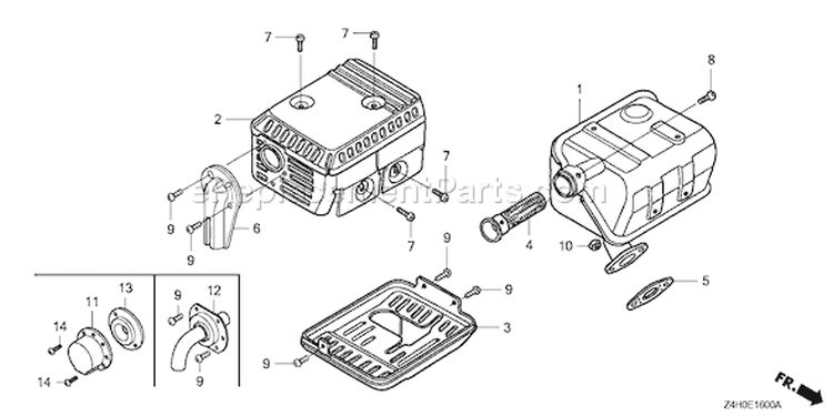 Page N Diagram and Parts List for GX120UT1 Type TX26 - VIN# GCAGT-1000001 Honda Engine