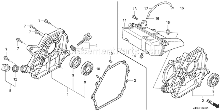 Page E Diagram and Parts List for GX120UT1 Type TX26 - VIN# GCAGT-1000001 Honda Engine