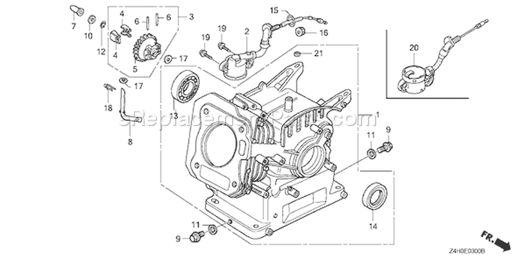 Page G Diagram and Parts List for GX120UT1 Type TX26 - VIN# GCAGT-1000001 Honda Engine