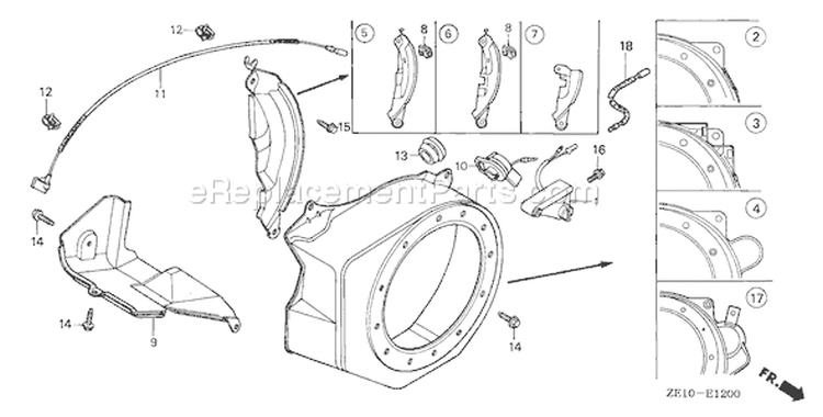 Page I Diagram and Parts List for GX140 Type RH - VIN# -1000001-3263982 Honda Engine