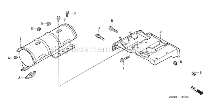 Page O Diagram and Parts List for GX160K1 Type AR - VIN# GC02-8670001-9099999 Honda Engine
