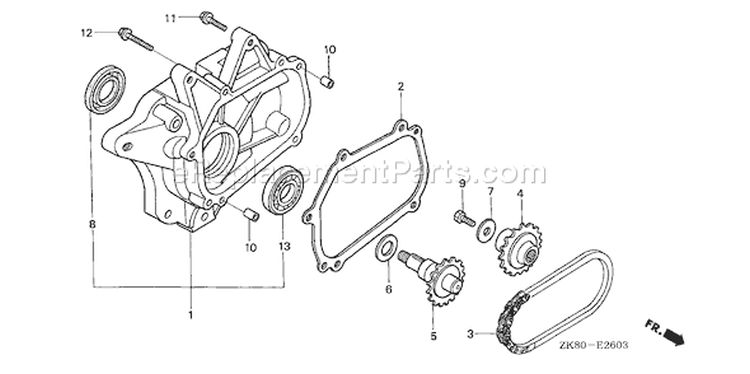 Page S Diagram and Parts List for GX160K1 Type AR/A - VIN# GC02-8670001-9099999 Honda Engine