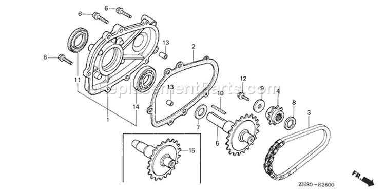 Page R Diagram and Parts List for GX160K1 Type LAX2 - VIN# GC02-2000001-8669999 Honda Engine