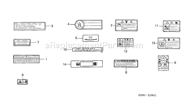 Page N Diagram and Parts List for GX160K1 Type QX22 - VIN# GC02-8670001-9099999 Honda Engine