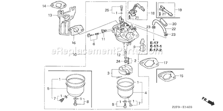 Page C Diagram and Parts List for GX160K1 Type VEN2/B - VIN# GCAAK-1000001-9999999 Honda Engine