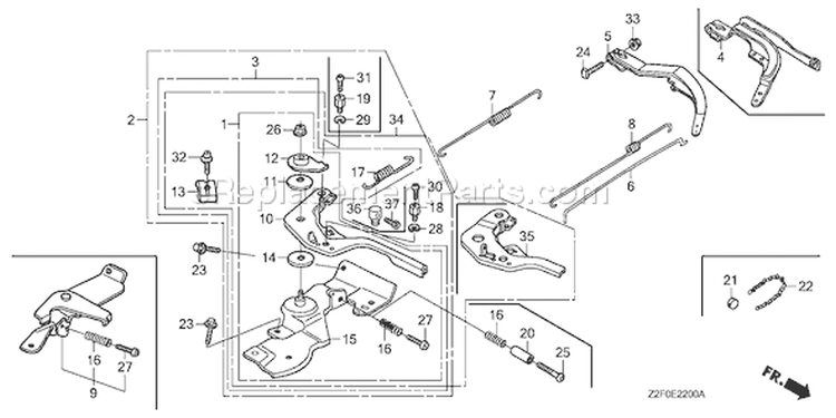 Page D Diagram and Parts List for GX160K1 Type LD - VIN# GCAAK-1000001-8669999 Honda Engine