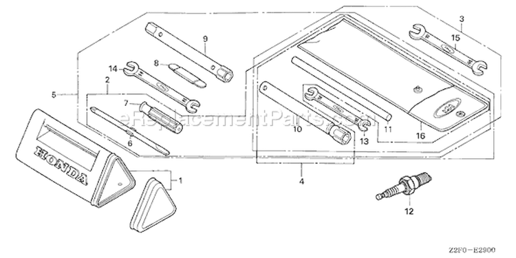 Page Q Diagram and Parts List for GX160K1 Type QXC9/B - VIN# GCAAK-1000001-9999999 Honda Engine