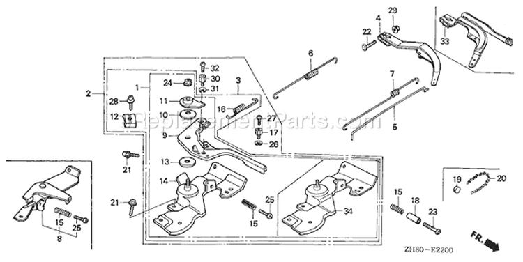 Page D Diagram and Parts List for GX160K1 Type QXE2 - VIN# GC02-8670001-9099999 Honda Engine