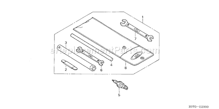 Page R Diagram and Parts List for GX160T1 Type QA2 - VIN# GCABT-1000001-9999999 Honda Engine