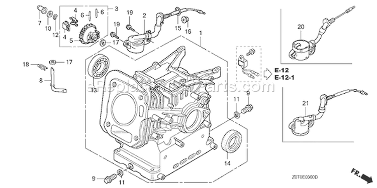 Page G Diagram and Parts List for GX160T1 Type QX2 - VIN# GCABT-1000001-9999999 Honda Engine