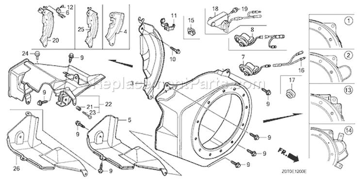 Page I Diagram and Parts List for GX160T1 Type QX2 - VIN# GCABT-1000001-9999999 Honda Engine