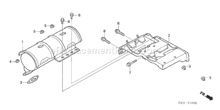 Page P Diagram and Parts List for GX160U1 Type ARC6 - VIN# GCACK-1000001-9999999 Honda Engine