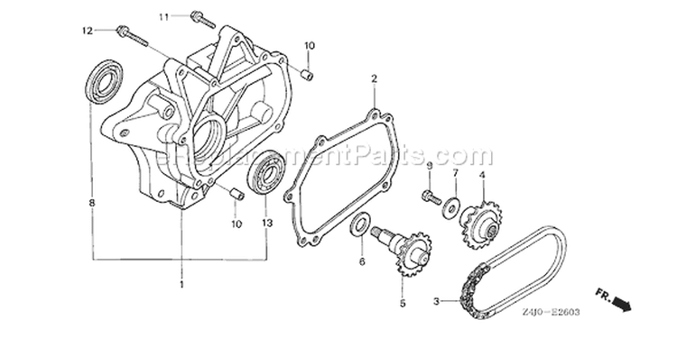 Page T Diagram and Parts List for GX160U1 Type ARC6 - VIN# GCACK-1000001-9999999 Honda Engine