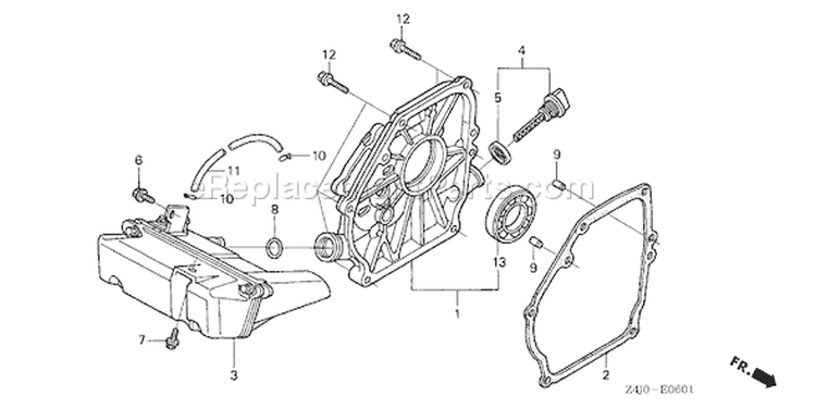 Page E Diagram and Parts List for GX160U1 Type ARC6 - VIN# GCACK-1000001-9999999 Honda Engine
