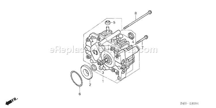 Page Q Diagram and Parts List for GX160U1 Type QFE4 - VIN# GCACK-1000001 Honda Engine