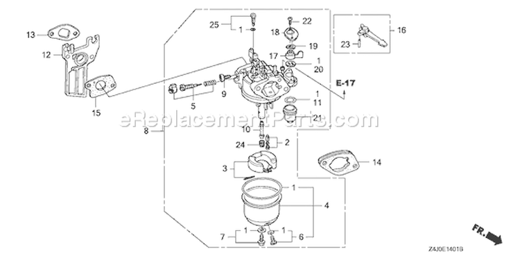 Page C Diagram and Parts List for GX160U1 Type QNT4 - VIN# GCACK-1000001 Honda Engine